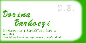 dorina barkoczi business card